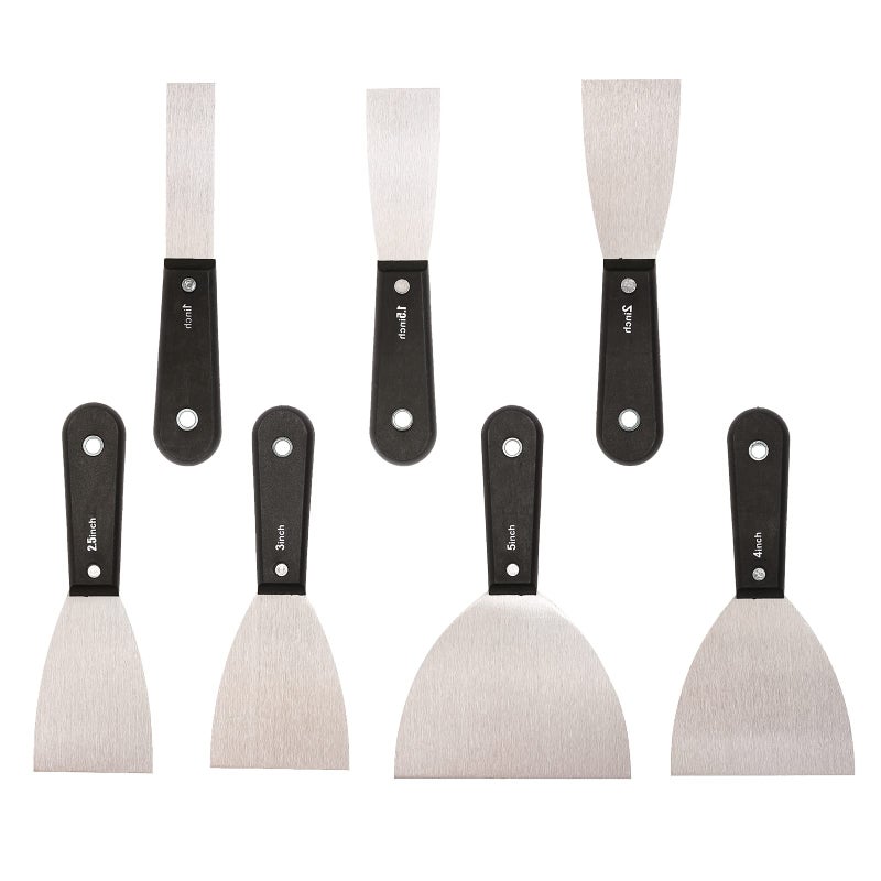 QEES 7 PCS Drywall Tools,Putty Knife Scraper Tool,Stainless Steel Paint Scraper Spackle Knife,Drywall Scraper Spackle Taping Knife for Spreading Mud, Taping,Repairing Wall. - Image 1